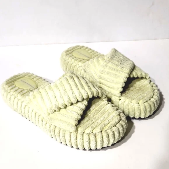 NEW Free People Two Days in Ibiza Key Lime Terry Cloth Platform Sandals Size 9.5 - Picture 7 of 13
